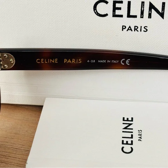 Celine Paris CL400731 53F Tortoise Gradient Authentic Sunglasses w/ Box 60mm 19 - Picture 7 of 12